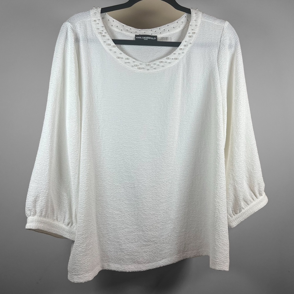 Karl Lagerfeld White Women's Top